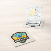 State Pride | Maryland Vierkante Kartonnen Onderzetter (Insitu)