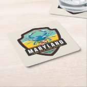 State Pride | Maryland Vierkante Kartonnen Onderzetter (Schuin)