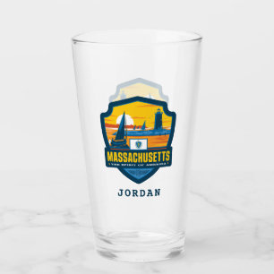 State Pride Massachusetten Glas