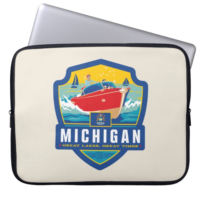 State Pride | Michigan Laptop Sleeve (Voorkant)