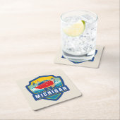 State Pride | Michigan Vierkante Kartonnen Onderzetter (Insitu)