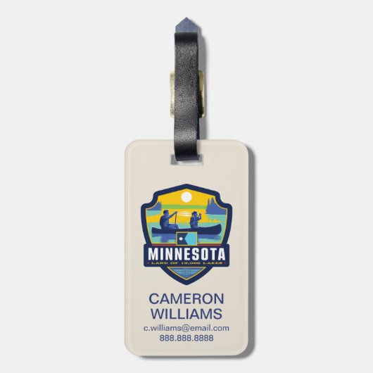 State Pride | Minnesota Bagagelabel (Achterkant verticaal)