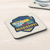State Pride | Mississippi Bier Onderzetter (Linkerzijde)