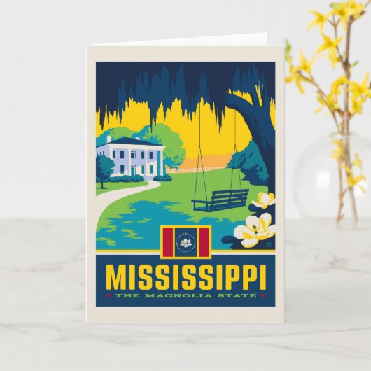 State Pride | Mississippi Kaart (Gele Bloem)
