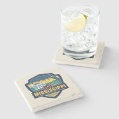 State Pride | Mississippi Stenen Onderzetter (Zijkant)