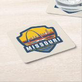 State Pride | Missouri Vierkante Kartonnen Onderzetter (Schuin)