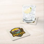 State Pride | Montana Vierkante Kartonnen Onderzetter (Insitu)