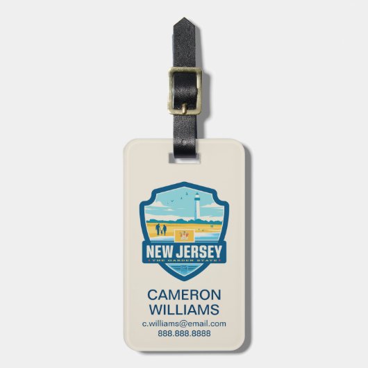 State Pride | New Jersey Bagagelabel (Voorkant verticaal)