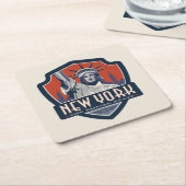 State Pride | New York Vierkante Kartonnen Onderzetter (Schuin)