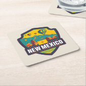 State Pride | Nieuw-Mexico Vierkante Kartonnen Onderzetter (Schuin)