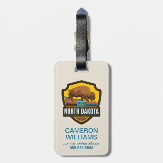 State Pride | North Dakota Bagagelabel (Achterkant verticaal)