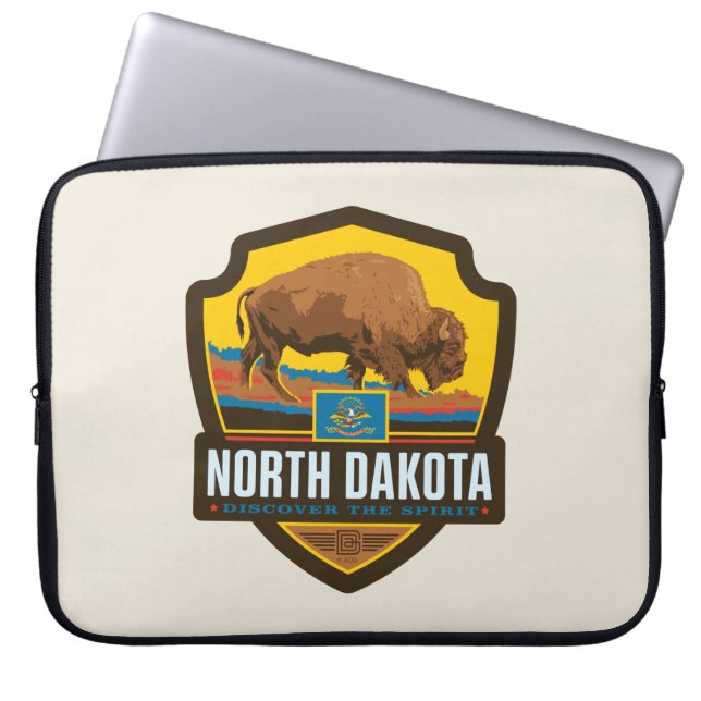 State Pride | North Dakota Laptop Sleeve (Voorkant)
