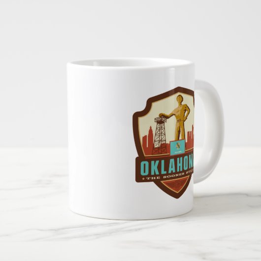 State Pride | Oklahoma Extra Grote Beker (Voorkant rechts)