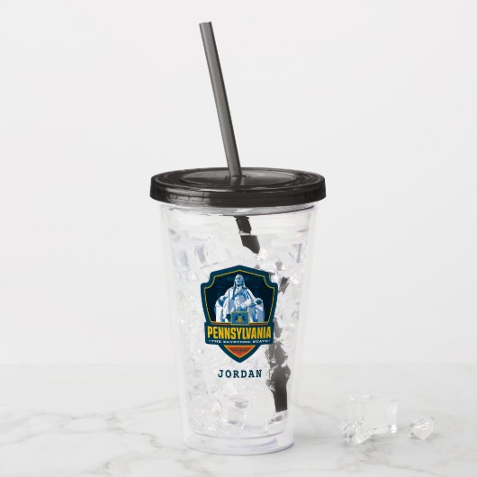 State Pride | Pennsylvania Acryl Drinkbeker (Voorkant ijs)
