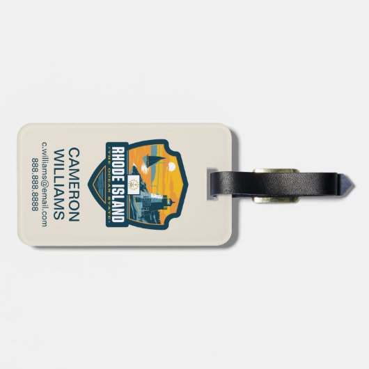 State Pride | Rhode Island Bagagelabel (Achterkant horizontaal)