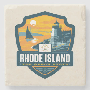 State Pride   Rhode Island Stenen Onderzetter