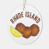 State Pride RI Rhode Island Fried Clam Cakes Keramisch Ornament (Links)