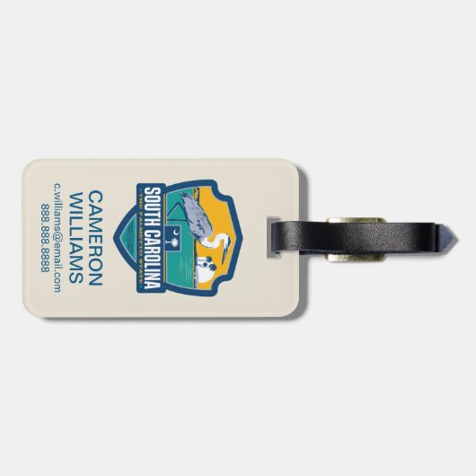 State Pride | South Carolina Bagagelabel (Achterkant horizontaal)