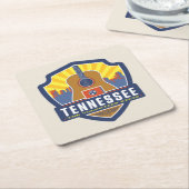State Pride | Tennessee Vierkante Kartonnen Onderzetter (Schuin)