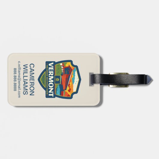 State Pride | Vermont Bagagelabel (Achterkant horizontaal)