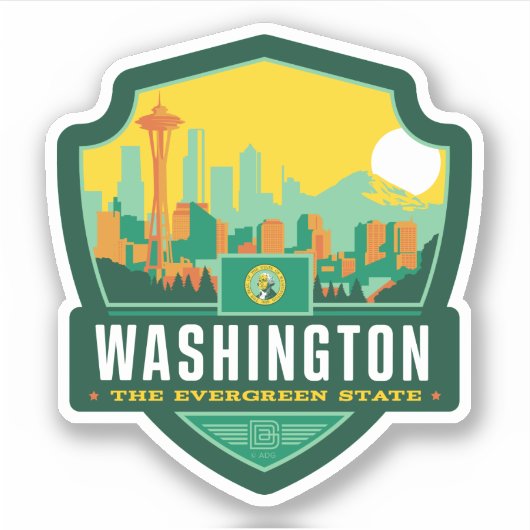 State Pride | Washington Sticker (Voorkant)