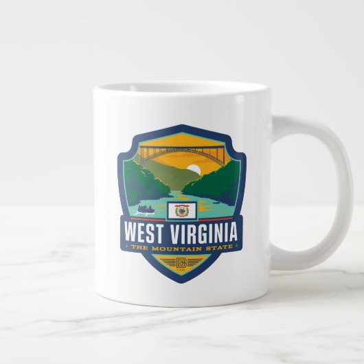 State Pride | West Virginia Extra Grote Beker (Rechts)