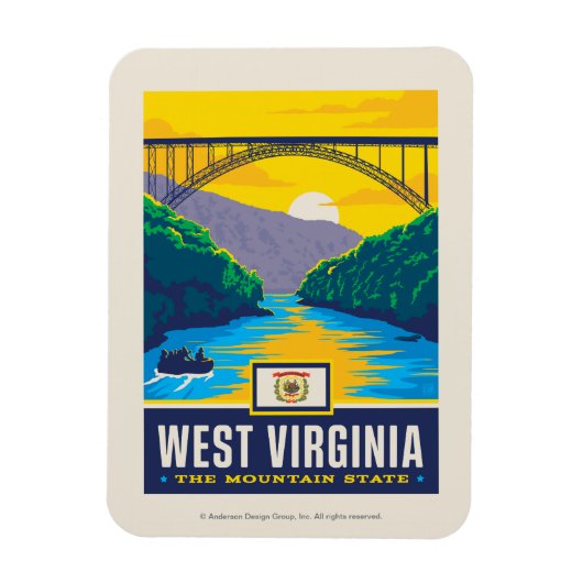 State Pride | West Virginia Magneet (Verticaal)