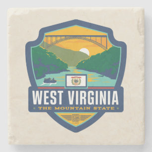 State Pride   West Virginia Stenen Onderzetter