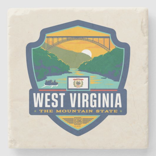 State Pride | West Virginia Stenen Onderzetter (Voorkant)