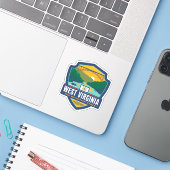 State Pride | West Virginia Sticker (Laptop met iPhone)