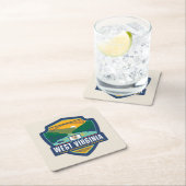 State Pride | West Virginia Vierkante Kartonnen Onderzetter (Insitu)