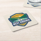 State Pride | West Virginia Vierkante Kartonnen Onderzetter (Schuin)