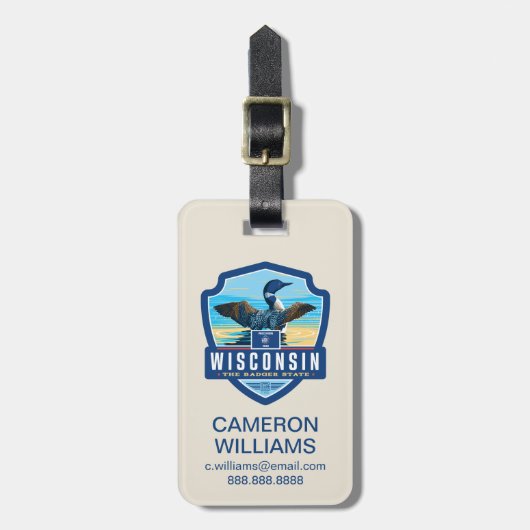 State Pride | Wisconsin Bagagelabel (Voorkant verticaal)