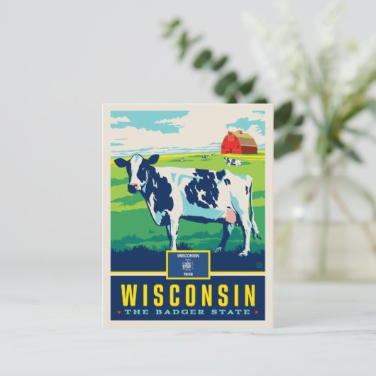 State Pride | Wisconsin Briefkaart (Staand voorkant)