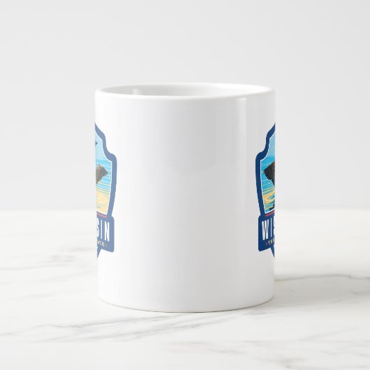 State Pride | Wisconsin Extra Grote Beker (Voorkant)