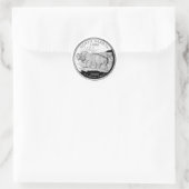 State Quarter Faux North Dakota Ronde Sticker (Tas)