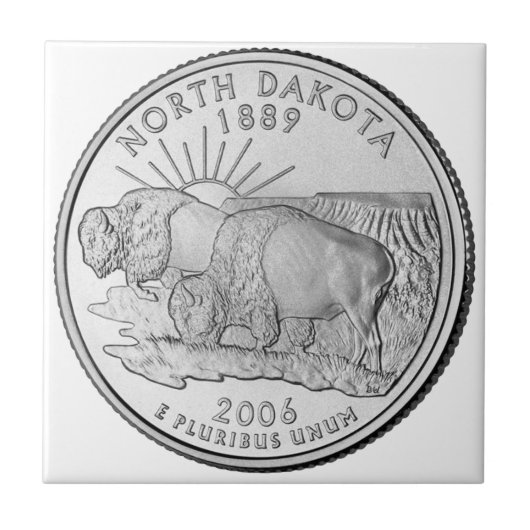 State Quarter North Dakota Tegeltje (Voorkant)