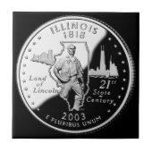 State Quarter van Illinois Reverse Side Faux Tegeltje (Voorkant)