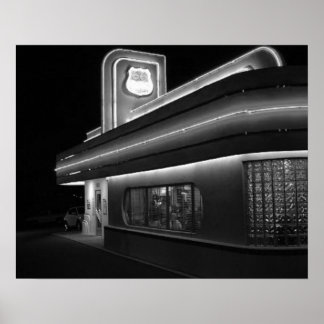State Road 66 Diner Retro Poster