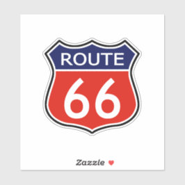State Route 66 Reizen Sticker Rood en Blauw