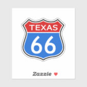 State Route 66 Reizen Texas Sticker (Vel)