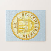 State Seal of Georgia. Jigzaag Puzzle Legpuzzel (Horizontaal)