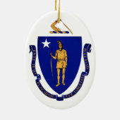 State Seal of Massachusetts Keramisch Ornament (Achterkant)