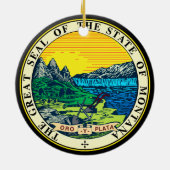 State Seal of Montana (VS) Keramisch Ornament (Achterkant)