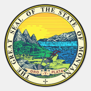 State Seal of Montana (VS) Ronde Sticker