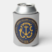 State Seal of Rhode Island Blikjeskoeler (Blikje Achterkant)