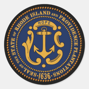 State Seal of Rhode Island Ronde Sticker