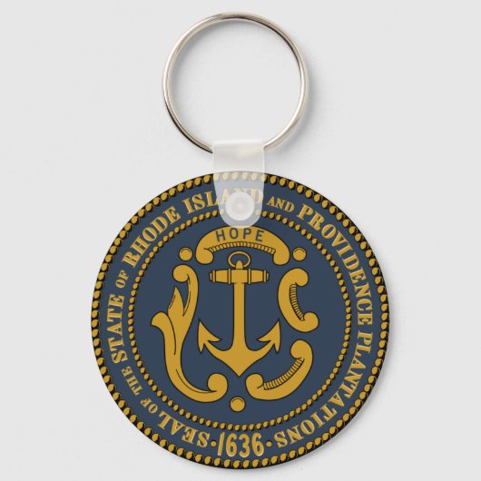 State Seal of Rhode Island Sleutelhanger (Voorkant)