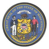 State Seal of Wisconsin Hockey Puck (Voorkant)