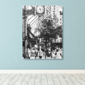 State-set-scène| Zwart-wit portret canvas Afdruk (Insitu (Houten vloer))